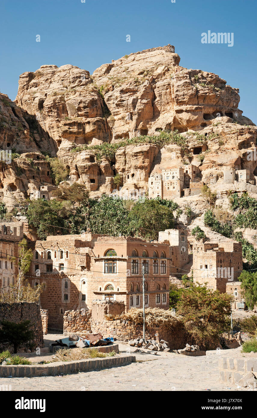 La construction d'immeubles de voyage désert désert sec traditionnel arabe du tourisme Banque D'Images