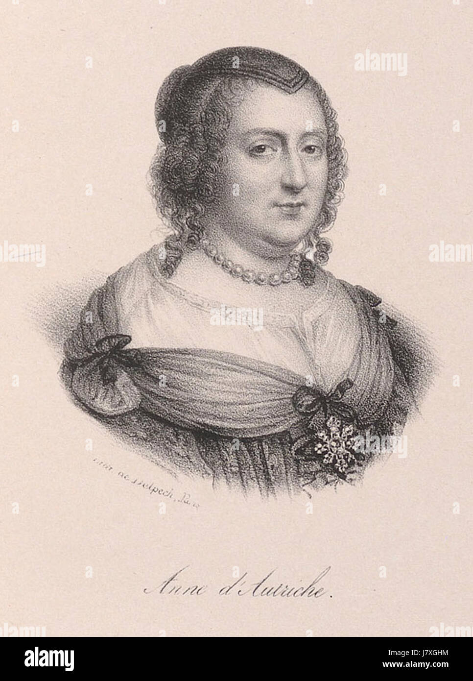 Delpech Anne d'Autriche Banque D'Images