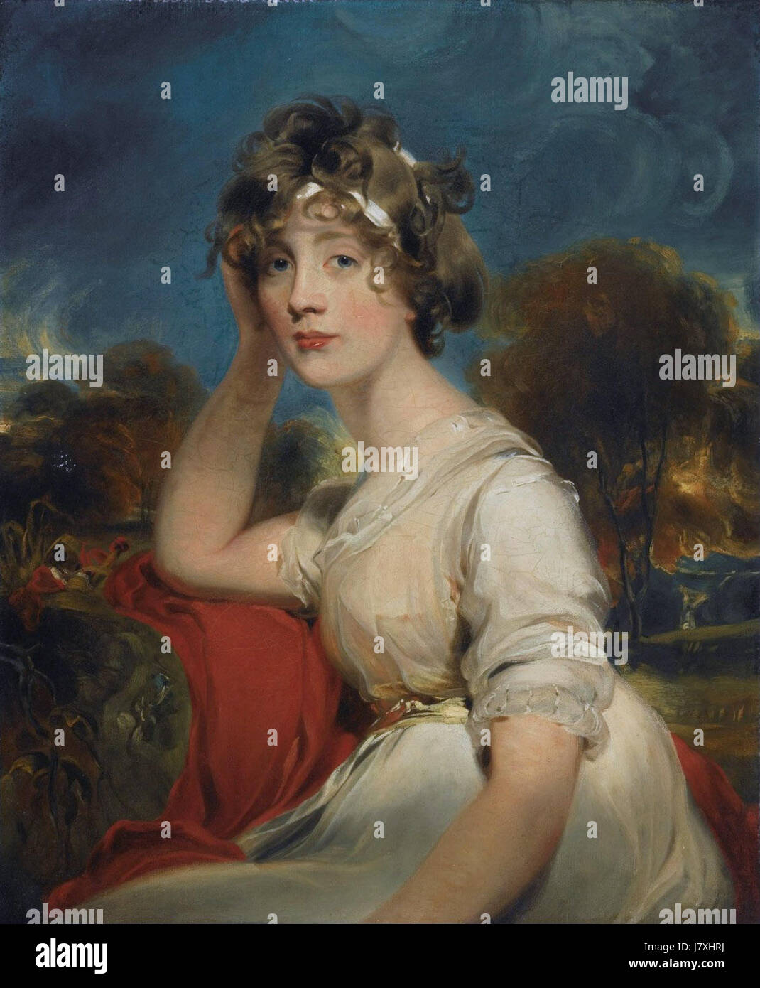 'Portrait de Lady Jane Long' par Sir Thomas Lawrence P.R.A. et Studio Banque D'Images