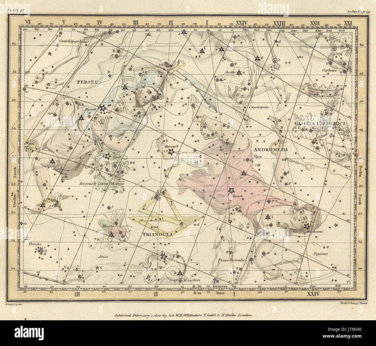 Alexander Jamieson Atlas céleste plaque 3 Banque D'Images