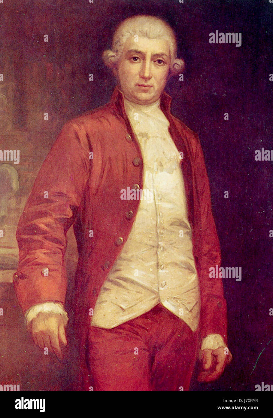 Antonio de Gimbernat était un chirurgien espagnol connu pour ses contributions aux sciences médicales. Ses travaux, en particulier dans la chirurgie des hernies, marquent une avancée significative dans le domaine de la chirurgie au XVIIIe siècle. Banque D'Images