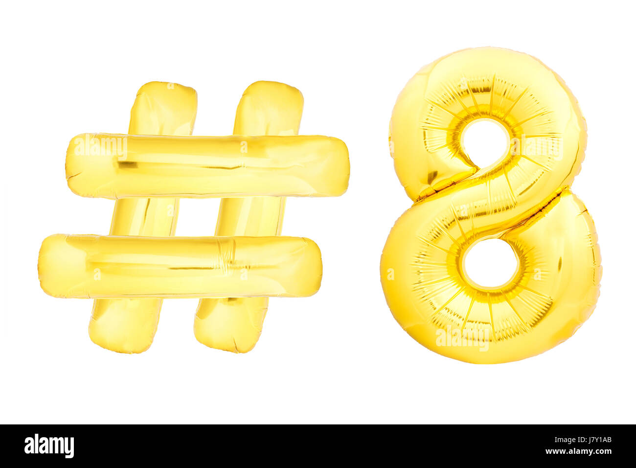 Nombre d'or huit avec symbole hashtag Banque D'Images