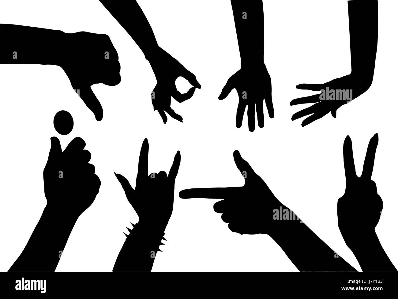 Poignée de main mains anneau geste empreinte empreinte profonde jetblack basané noir cinq Banque D'Images