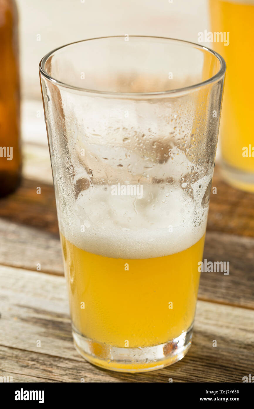 La bière artisanale d'été rafraîchissante dans un verre de pinte Banque D'Images