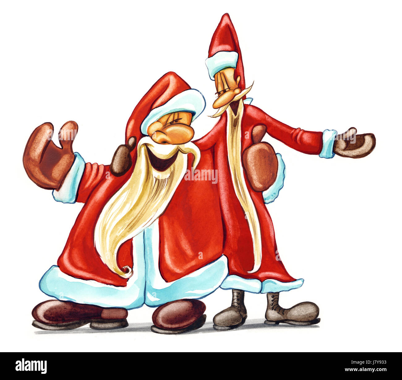 Illustration Peinture Partie Célébration Noël Drôle X Mas Maison De