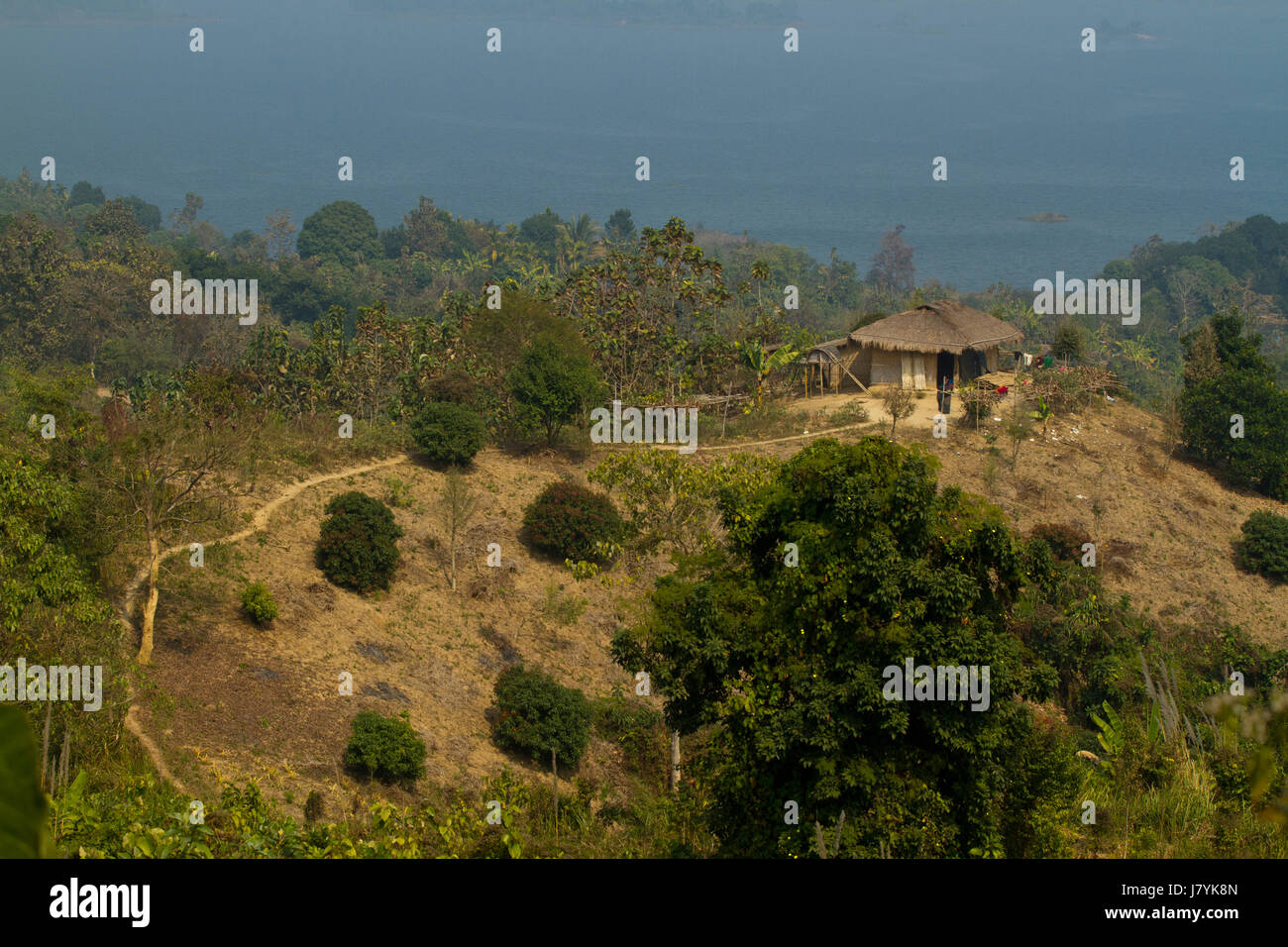 Vue Colline à Rangamati, au Bangladesh. Banque D'Images