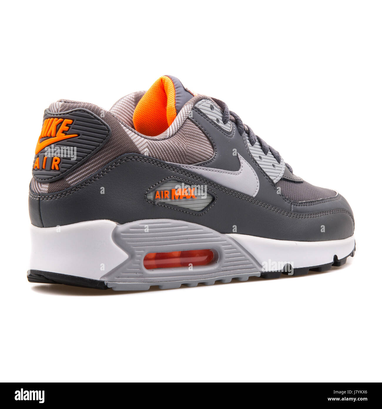 Nike Air Max 90 Blanc Orange Gris Impression Men's Running Sneakers -  749817-018 Photo Stock - Alamy