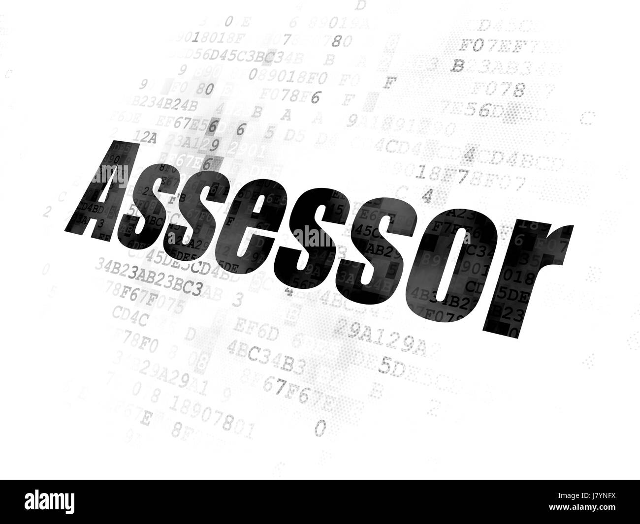 Concept d'assurance : Évaluateur sur fond numérique Banque D'Images Concept d'assurance : Évaluateur sur fond numérique Banque D'Images