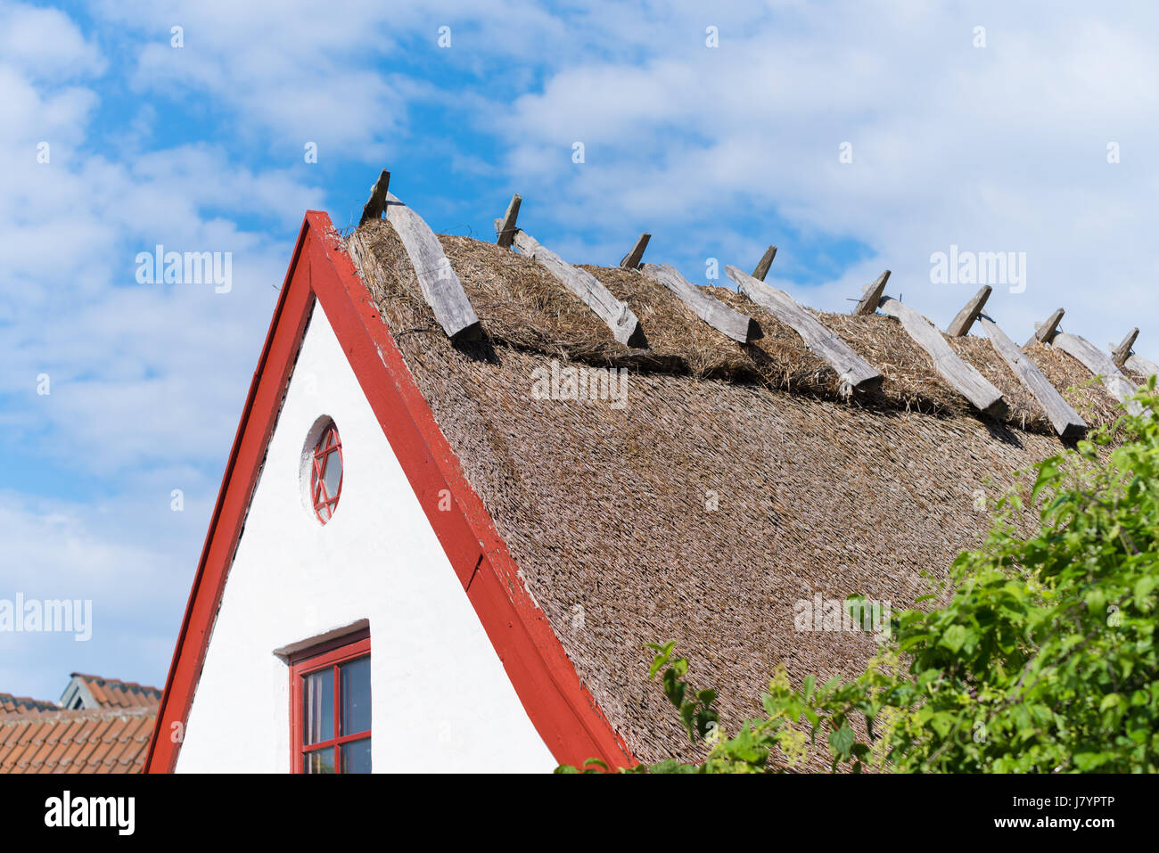 Maisons typiques dans l'ancien village de pêcheurs de Kikhavn, dans la partie nord de Sealand Banque D'Images