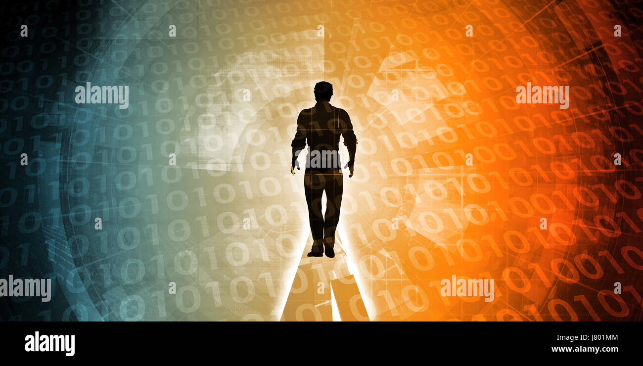 Professionnel de l'informatique avec des compétences techniques nécessaires et de la formation Banque D'Images