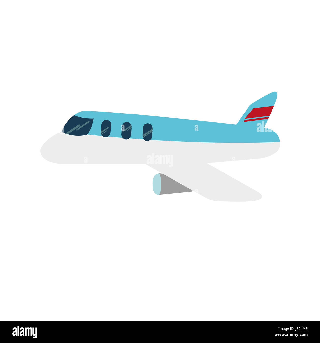 Une illustration d'un avion sur fond blanc Banque D'Images