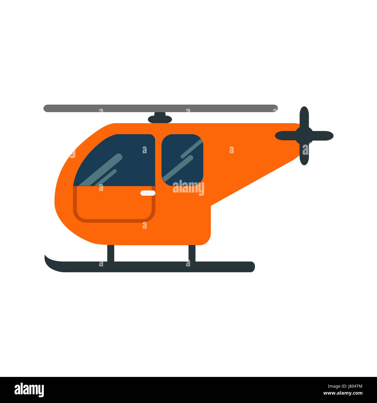 Une illustration d'un hélicoptère sur fond blanc Banque D'Images