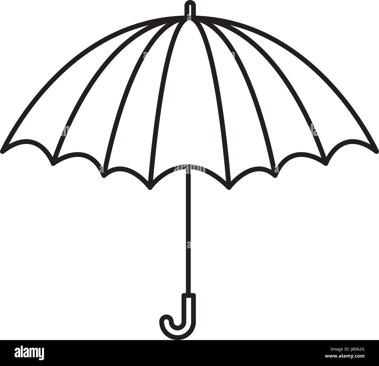Silhouette noire avec parapluie ouvert Image Vectorielle Stock - Alamy