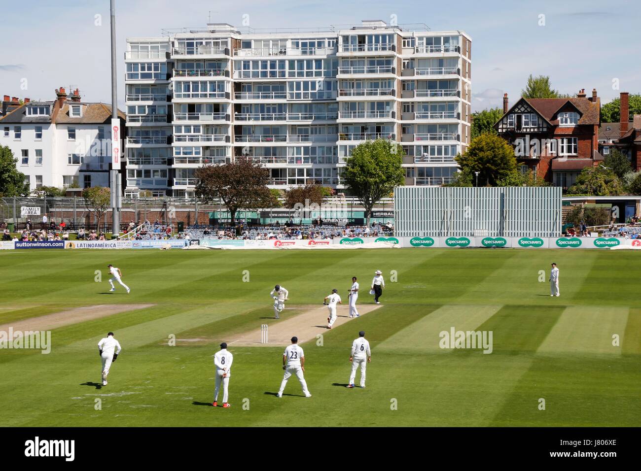 Vue générale de la Terre dans le comté de Hove durant la match de championnat entre le comté de Sussex et de Durham. Banque D'Images