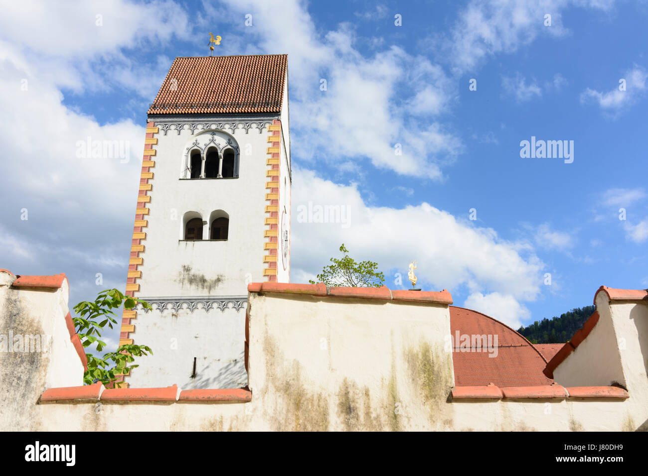 Basilique St Mang, Füssen, Schwaben, Allgäu, souabe, Bayern, Bavière, Allemagne Banque D'Images