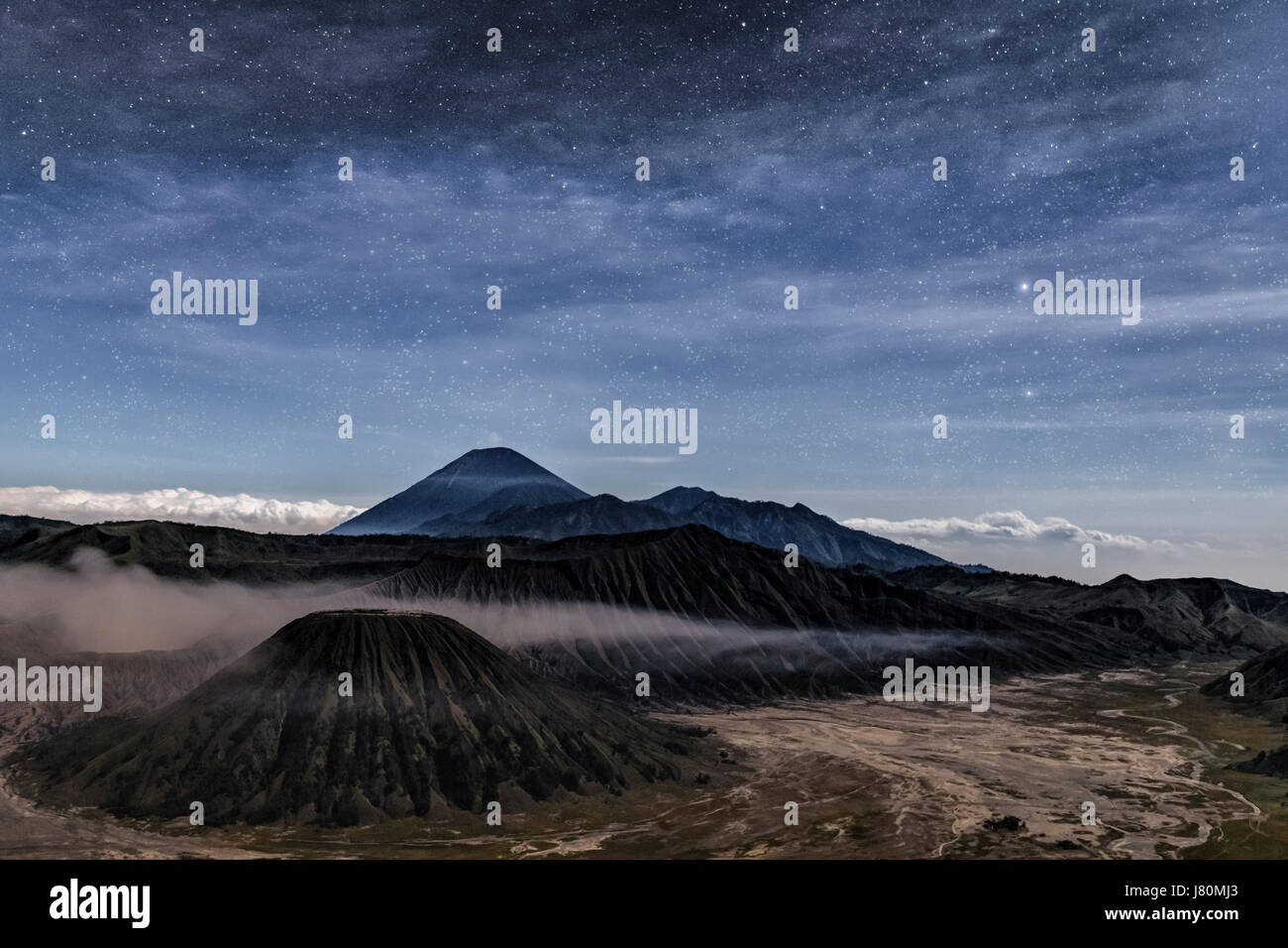 Le Mont Bromo, Java, Indonésie, Asie Banque D'Images