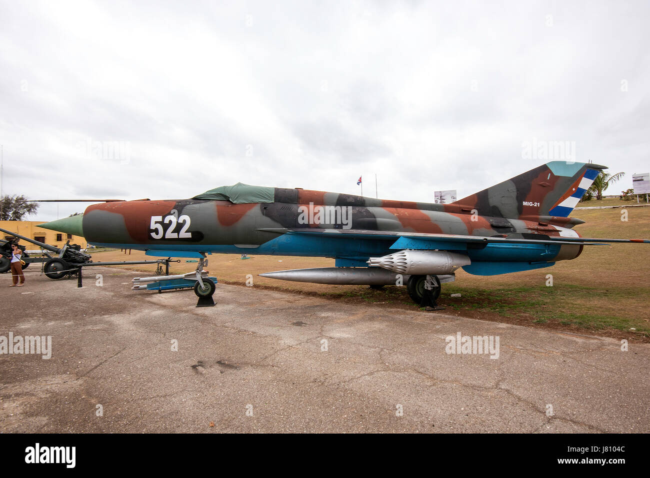 Un Mig-21 demeure comme un vestige de l'occupation russe de Cuba. Banque D'Images