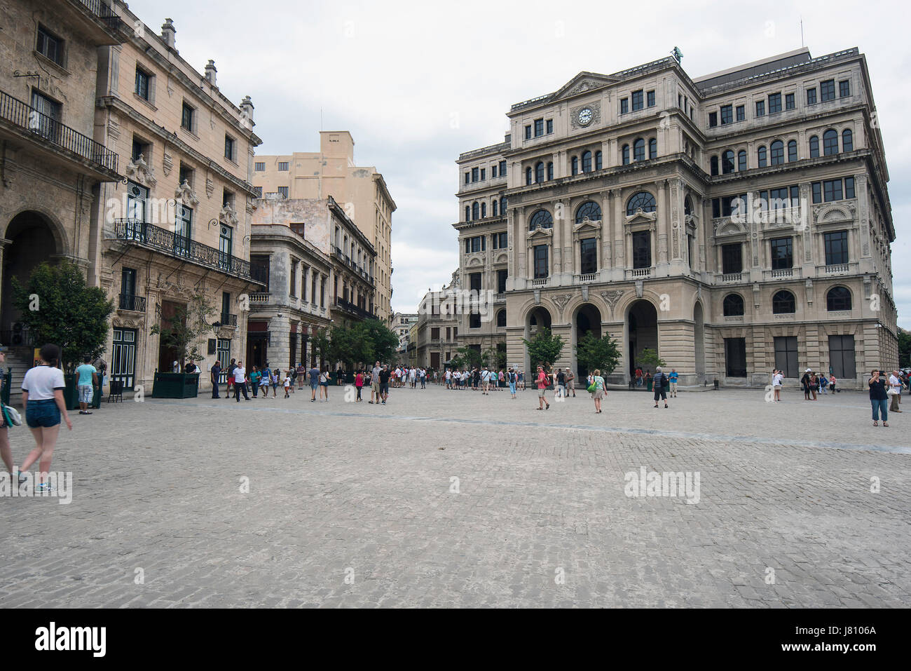 Des scènes de Plaza de San Francisco, La Havane, Cuba Banque D'Images