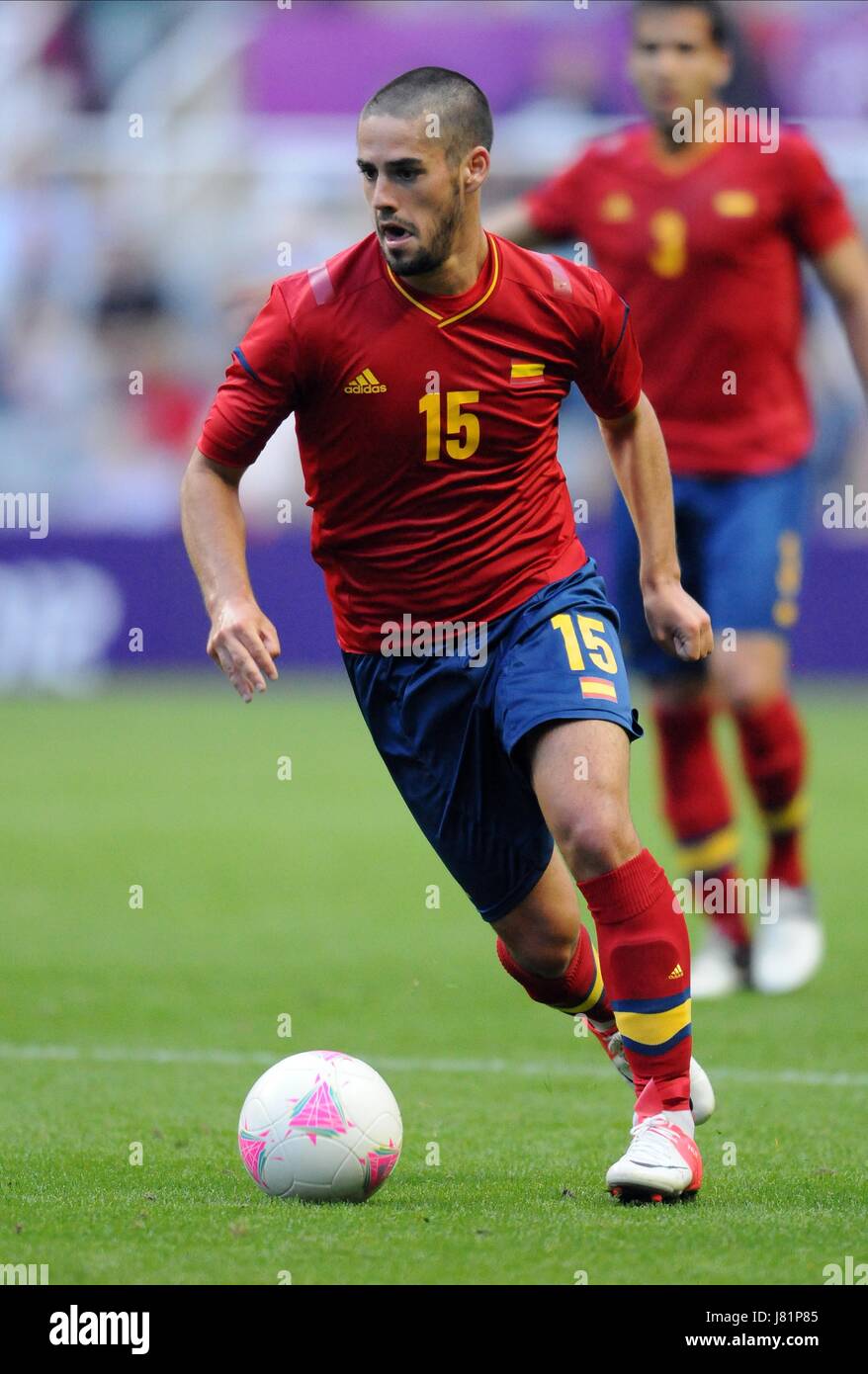 ISCO ESPAGNE & Malaga CF LES JEUX OLYMPIQUES DE 2012 À LONDRES FOOTBALL, ESPAGNE / HONDURAS ST JAMES PARK, Newcastle, Angleterre 29 juillet 2012 GAN55725 ATTENTION ! Cette photo ne peut être utilisée que pour les journaux et/ou à des fins d'édition de magazines. Ne peut être utilisé pour les publications impliquant 1 joueur, 1 ou 1 Concours Club sans autorisation écrite de Football DataCo Ltd. Pour toute question, veuillez communiquer avec le Football DataCo Ltd au  +44 (0) 207 864 9121 Banque D'Images