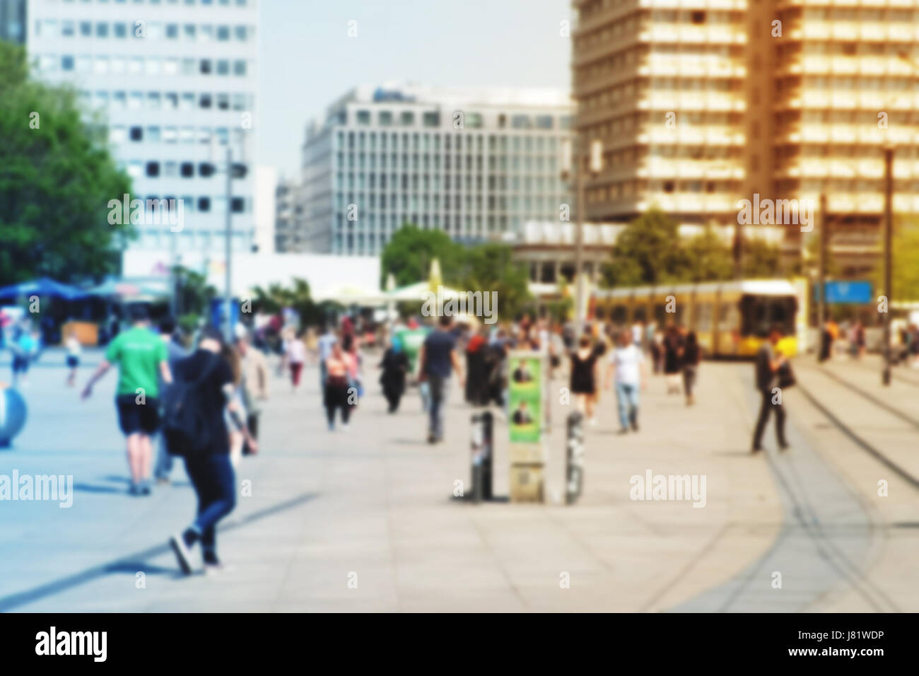 Les gens floue une ville dans street - Résumé La vie en ville Banque D'Images