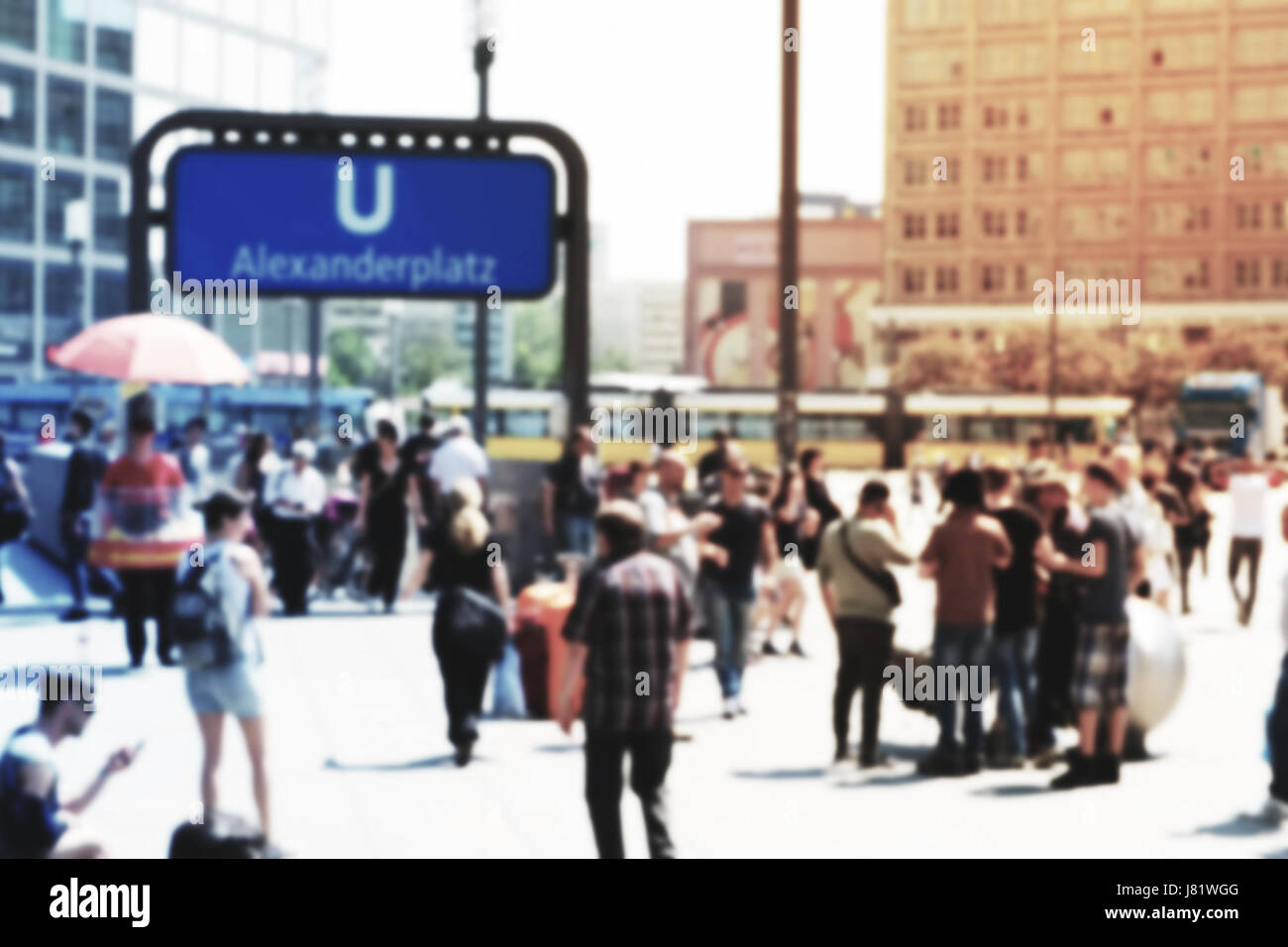Les gens floue une ville dans street - Résumé La vie en ville Banque D'Images