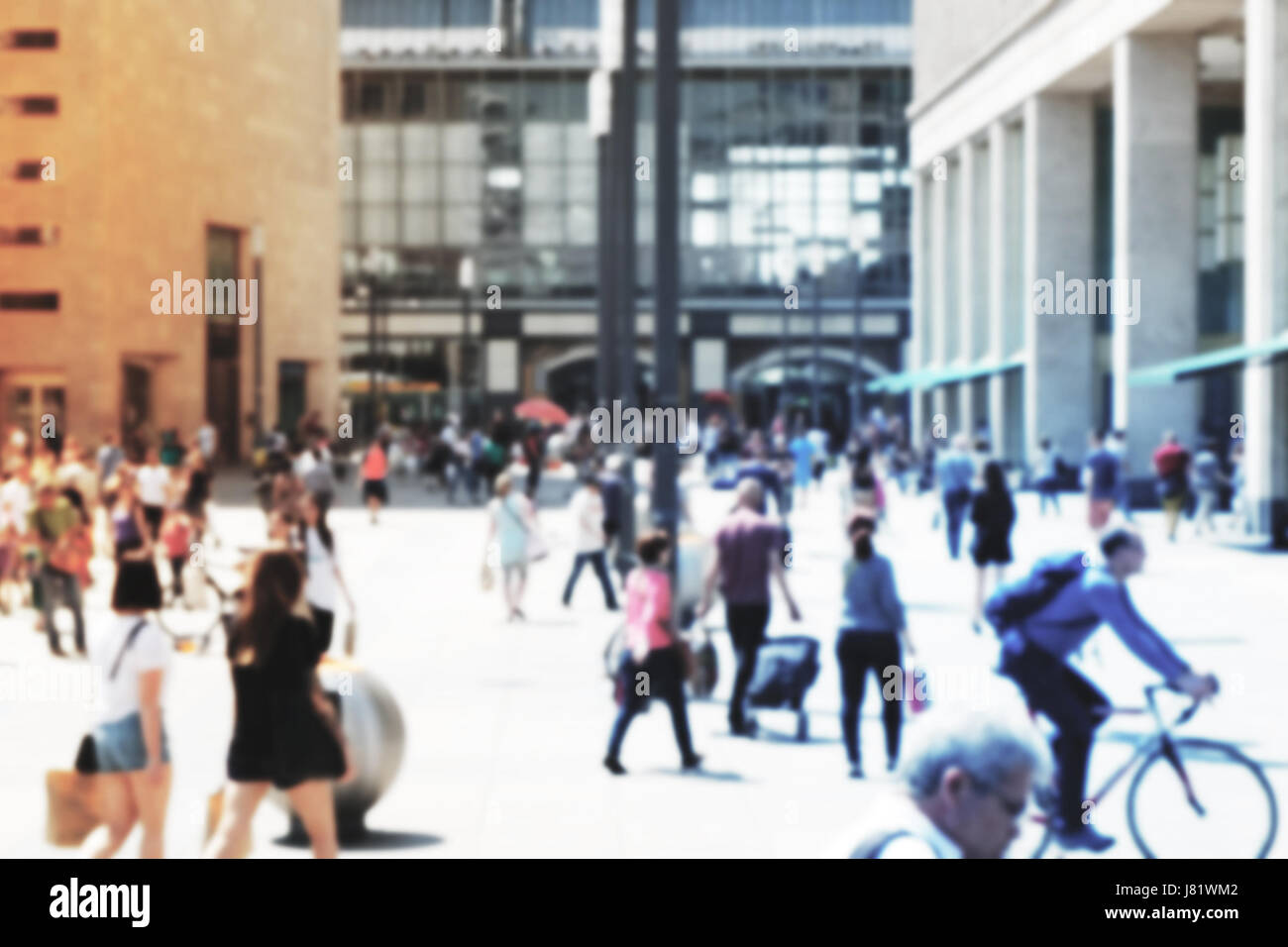 Les gens floue une ville dans street - Résumé La vie en ville Banque D'Images