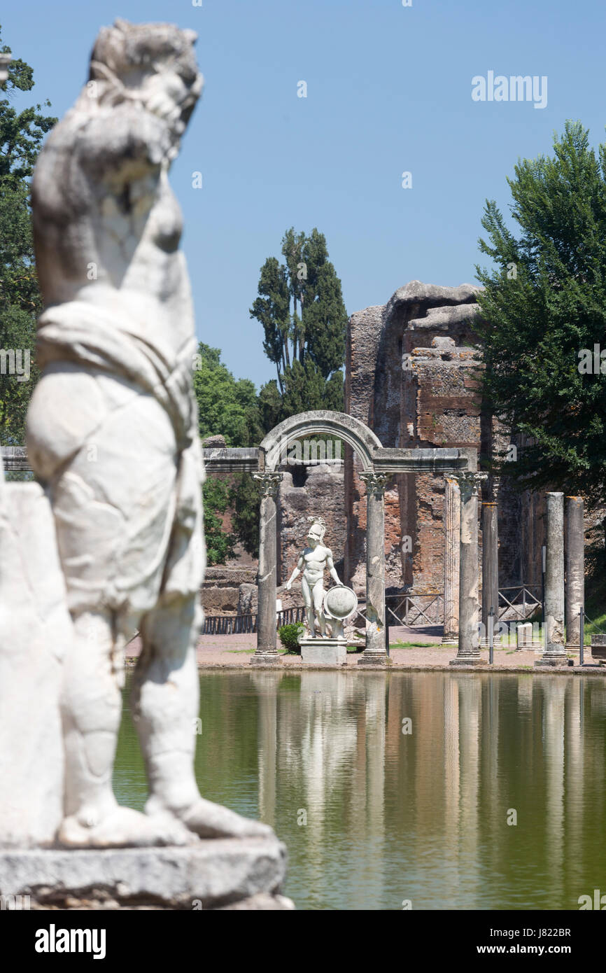 La Villa d'Hadrien (Villa Adriana), Tivoli, Italie Banque D'Images