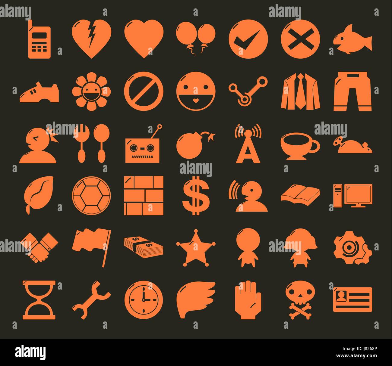 Symbole divers icon set aucun cadre pour web et mobile # 01 Illustration de Vecteur