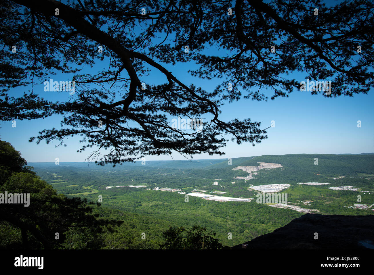 Coucher du soleil Rock Lookout Mountain Landscape Banque D'Images