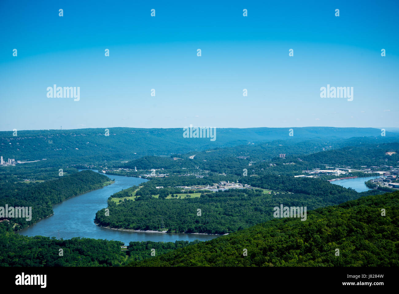 Coucher du soleil Rock Lookout Mountain Landscape Banque D'Images