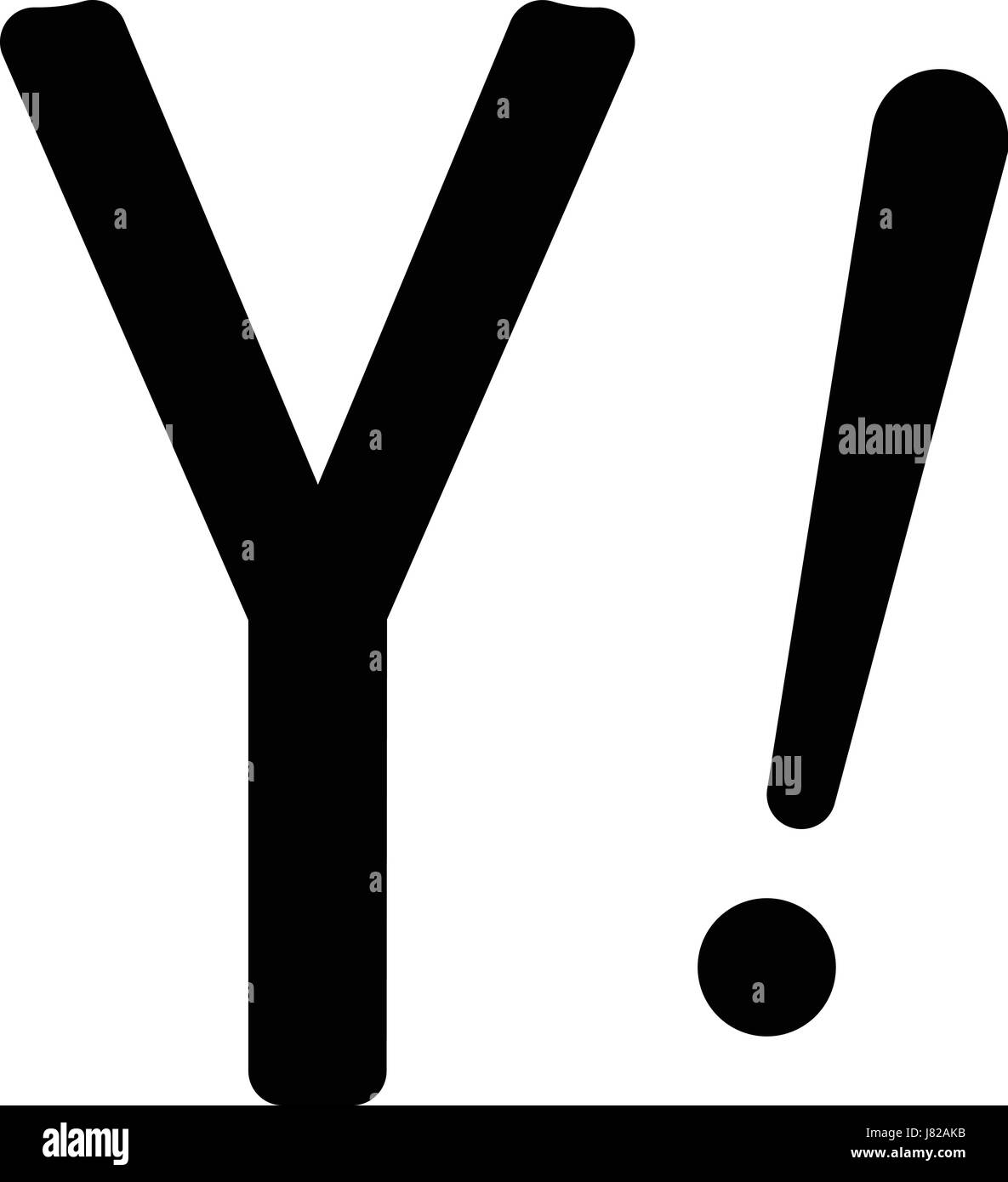 Yahoo Mail Logo Banque d'images noir et blanc - Alamy