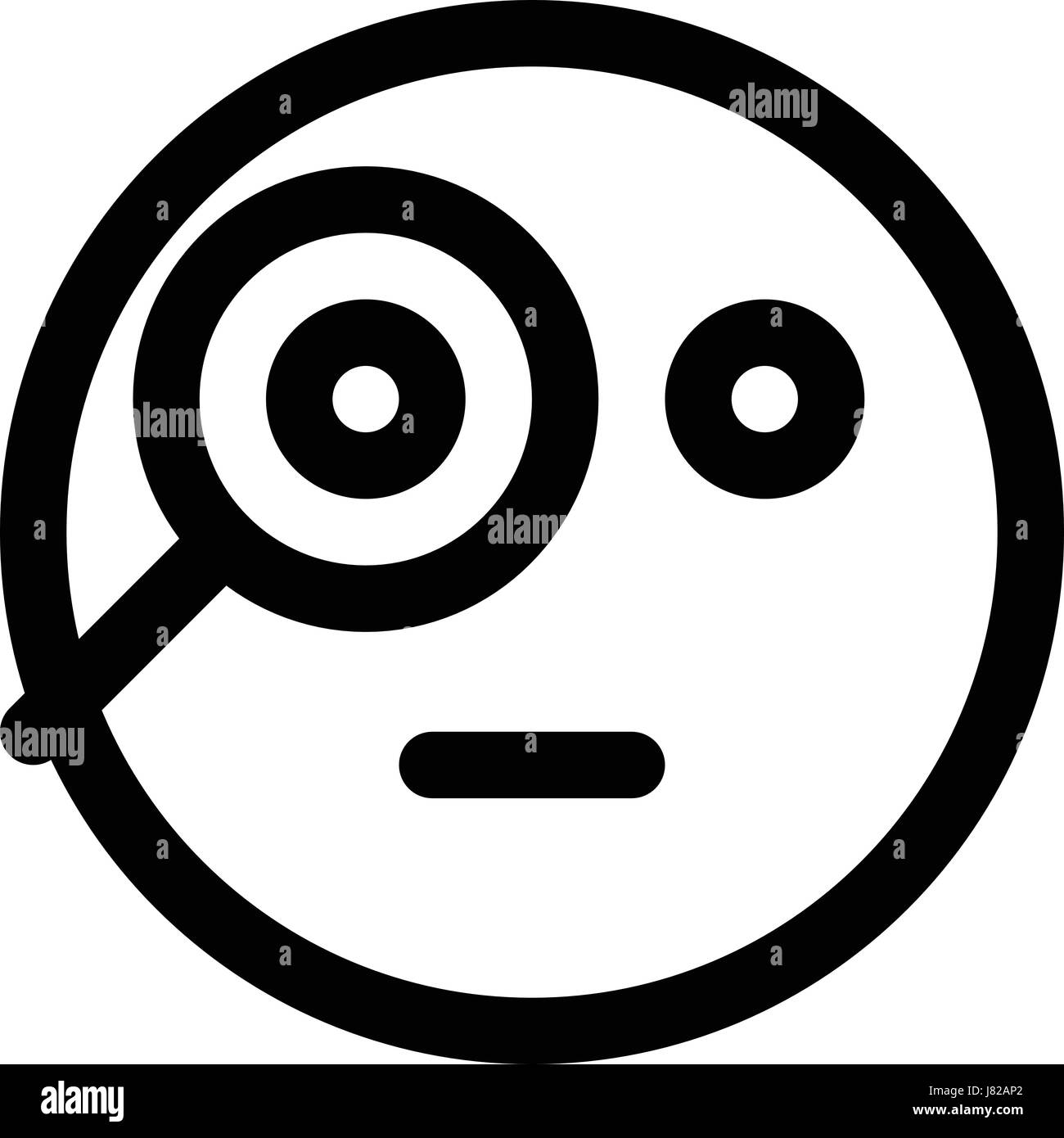 emoji curieux Illustration de Vecteur