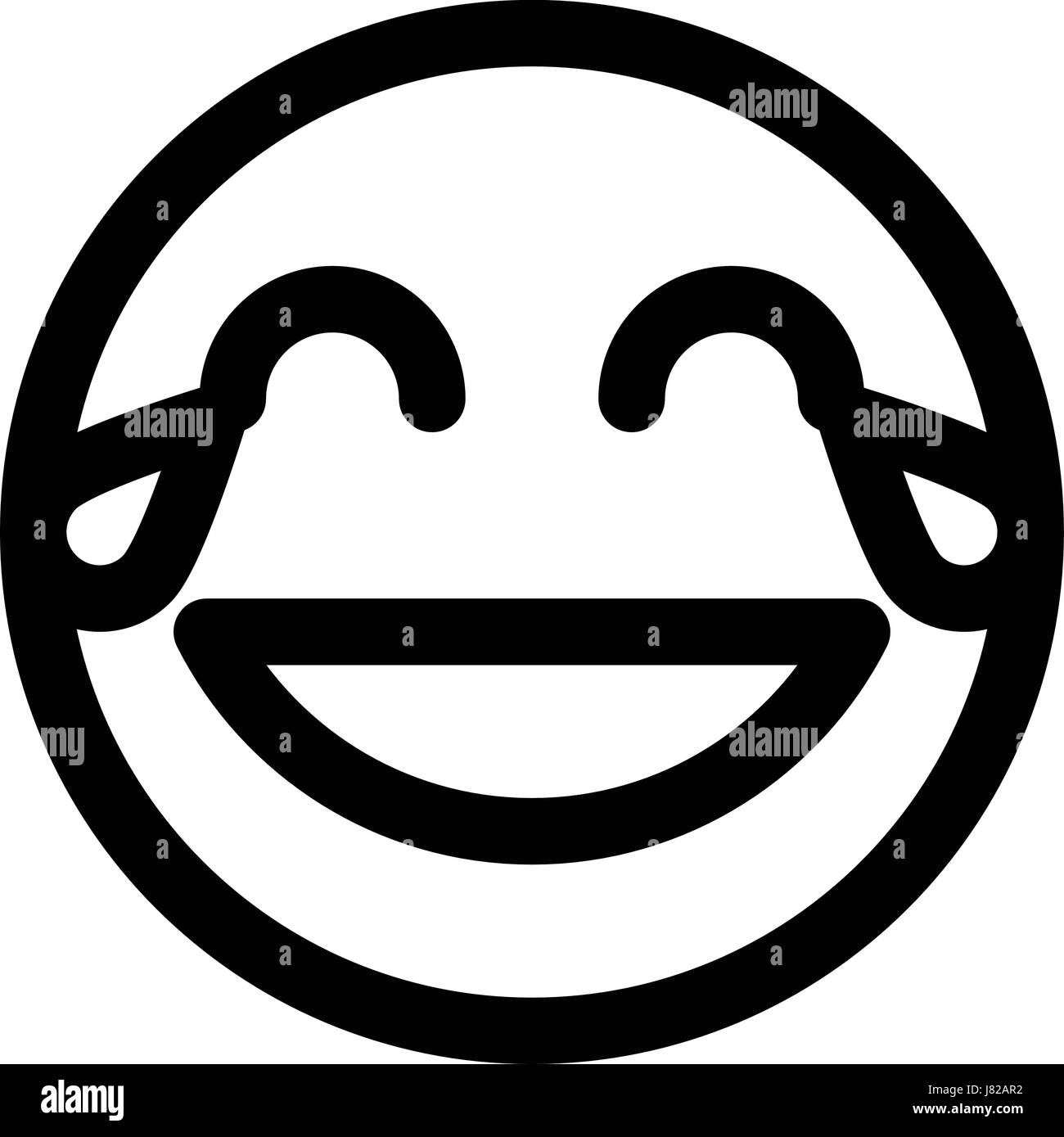 Larme de joie à l'Emoji Illustration de Vecteur