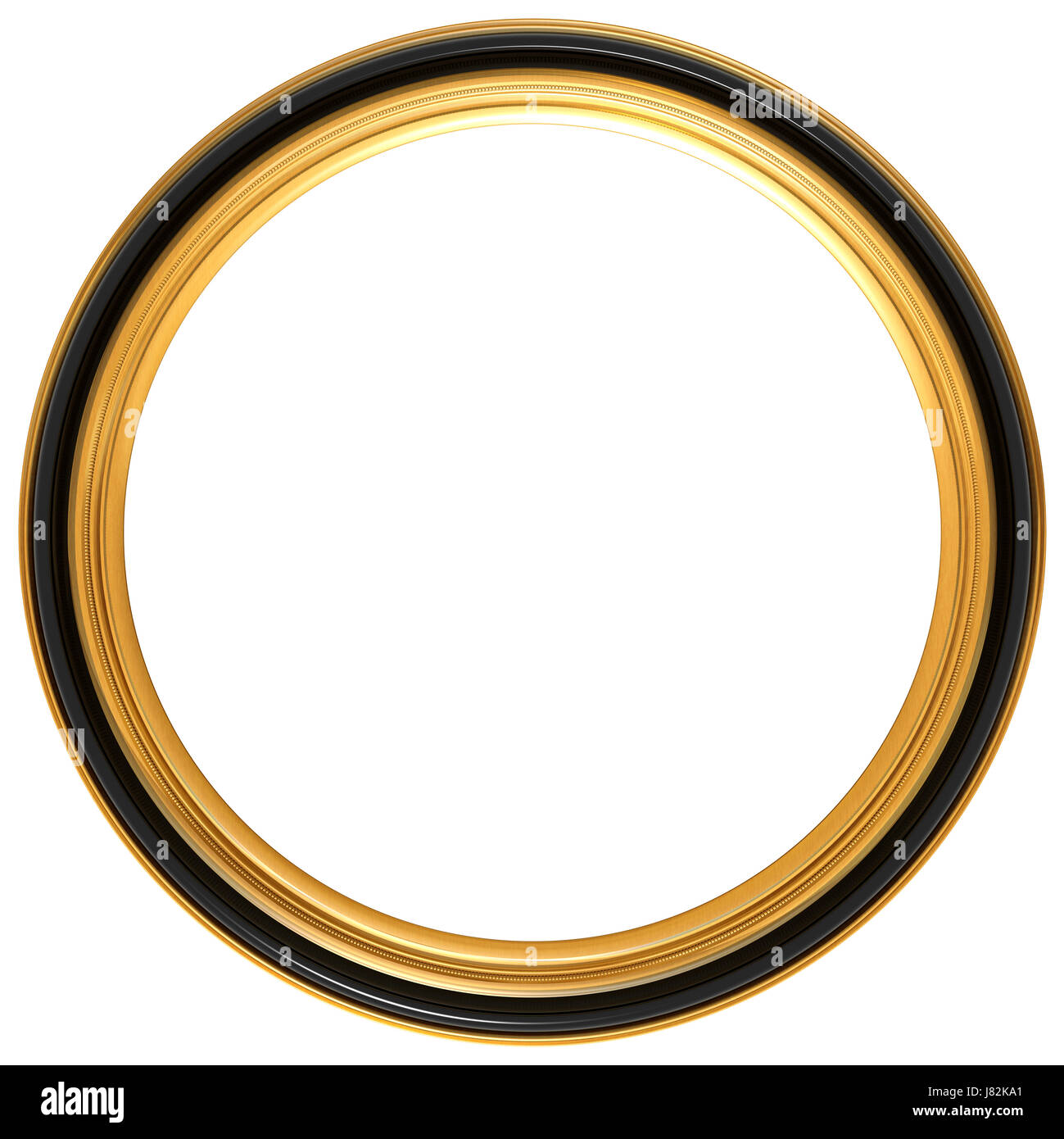 Antique art cercle circulaire doré gold frame ronde cadre indiquer show Banque D'Images