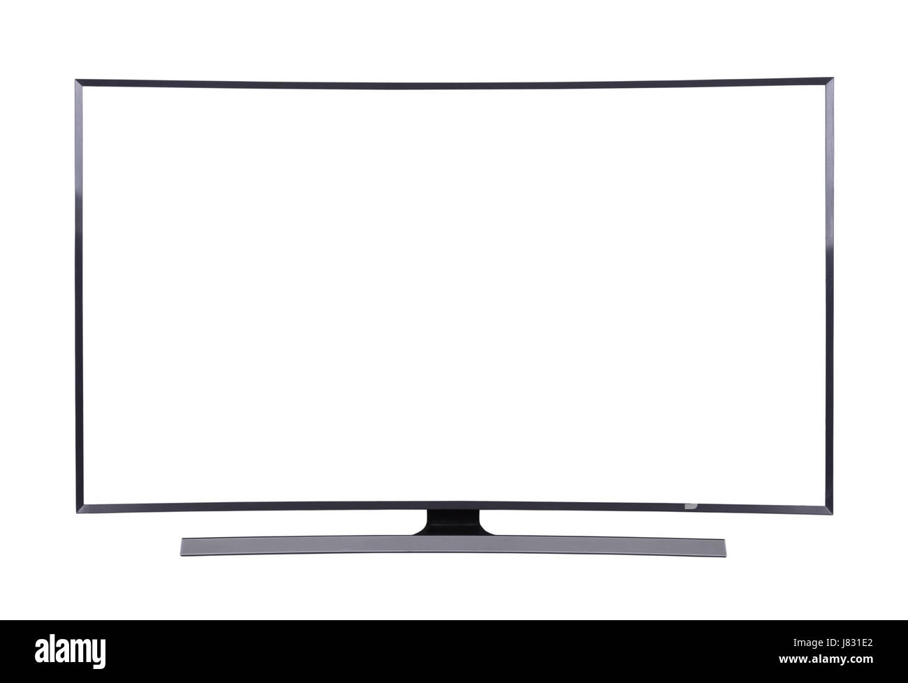 Téléviseur à LED avec écran blanc isolé sur fond blanc (avec chemin de  détourage Photo Stock - Alamy