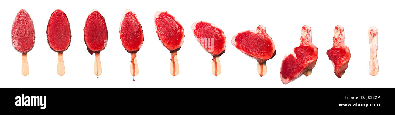 Aliment alimentaire froid débit isolé date heure heure stream studio frozen Banque D'Images