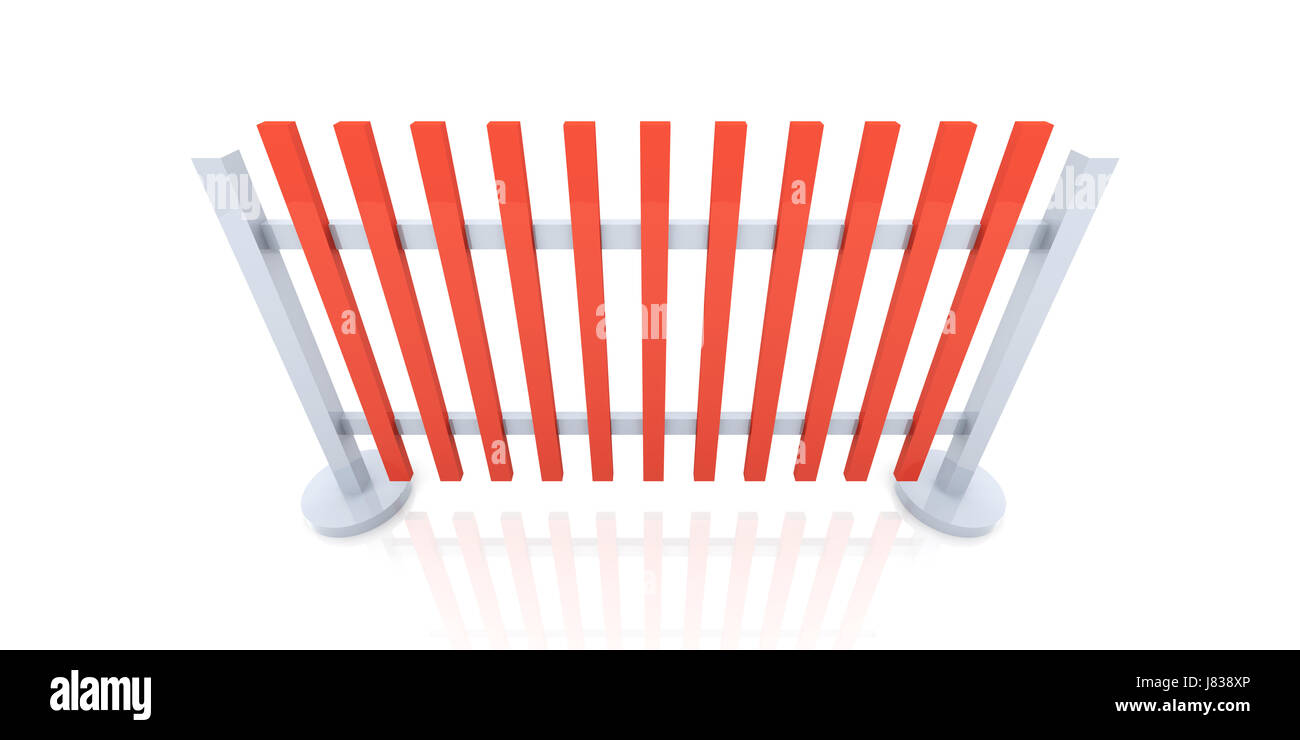 Jardin isolé illustration graphique sous l'obstacle barrière limite numérique ferme Banque D'Images