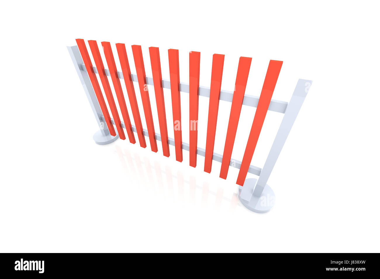 Jardin isolé illustration graphique sous l'obstacle barrière limite numérique ferme Banque D'Images