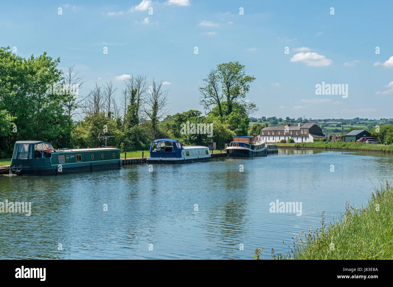 Le Gloucester Gloucestershire Canal et la netteté Banque D'Images