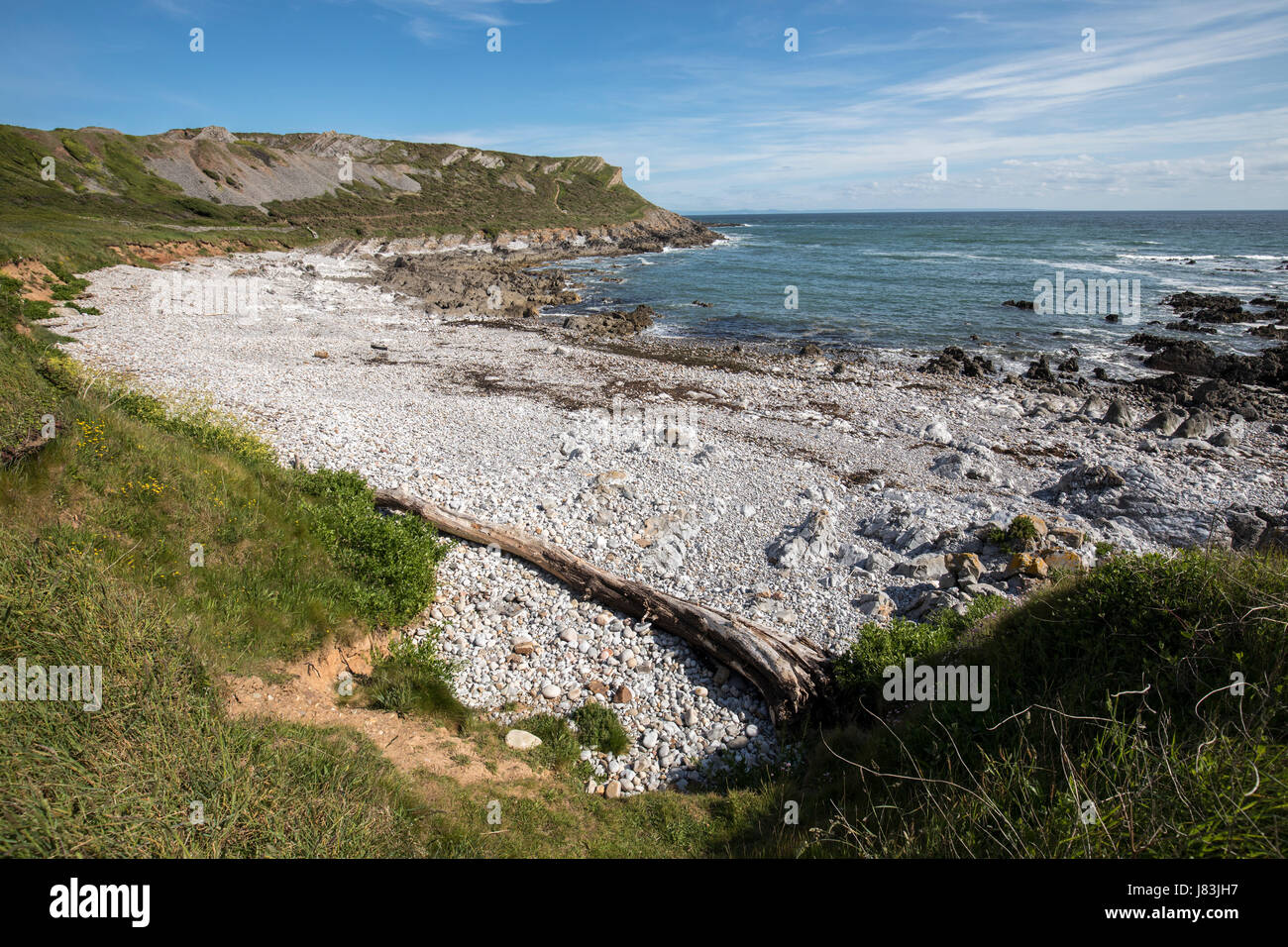 Bay, sur la côte de Gower près de Port Eynon, Pays de Galles, Royaume-Uni Banque D'Images