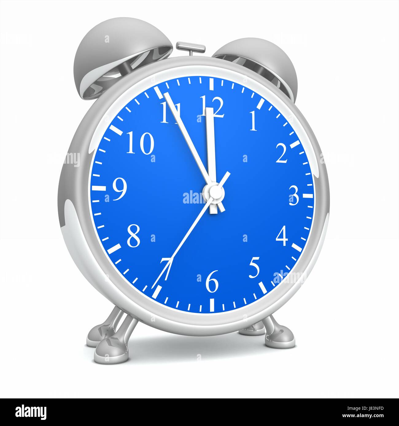 Cadran bleu de l'horloge réveil carrière bleu macro macro close-up admission Banque D'Images