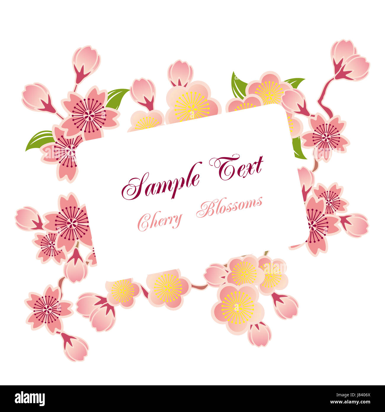 Fleur plante fleur fleurir le printemps florissant châssis japon cerise Banque D'Images