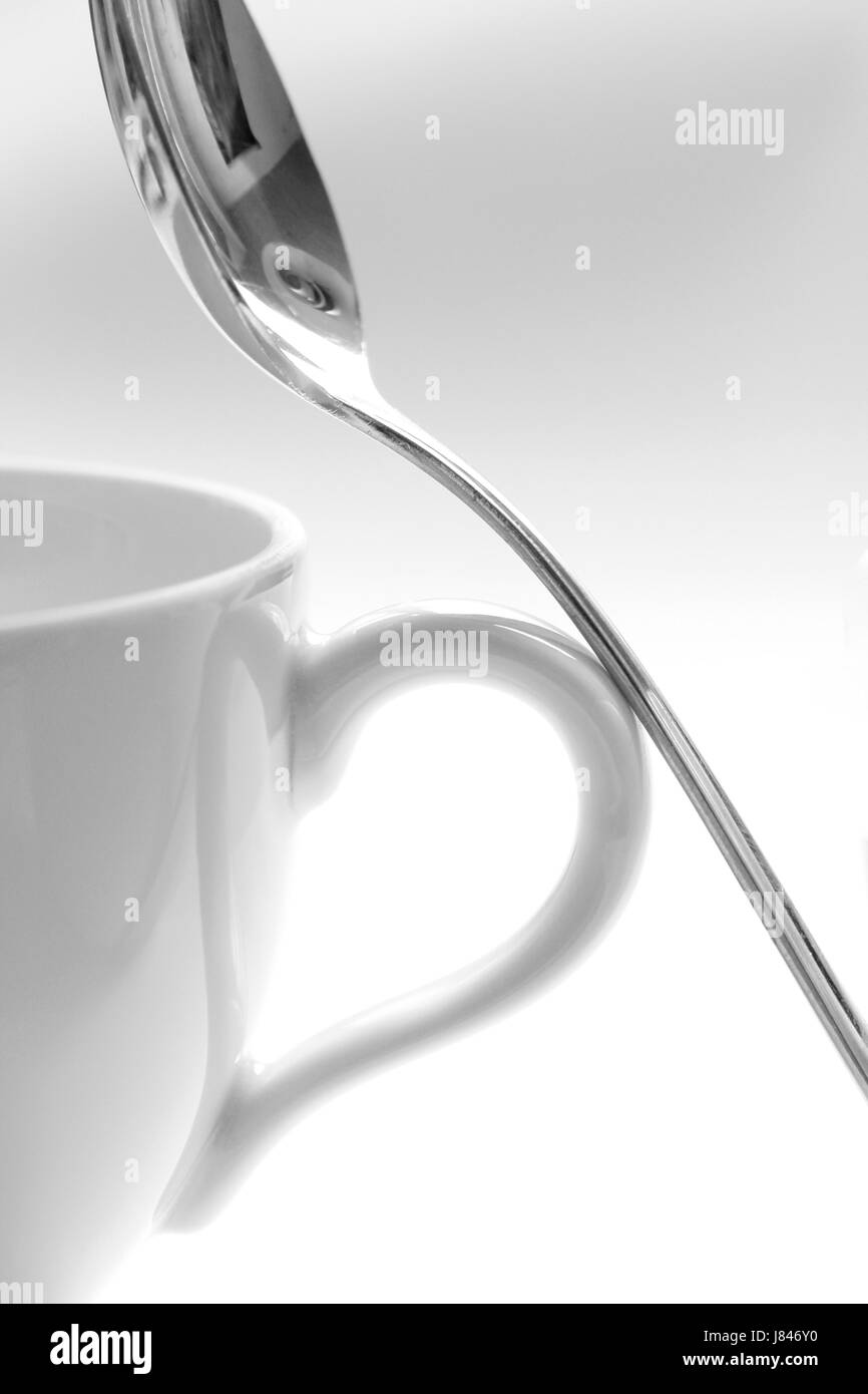 Tasse à café tasse à thé art studio photo photographie métal photo image copy Banque D'Images