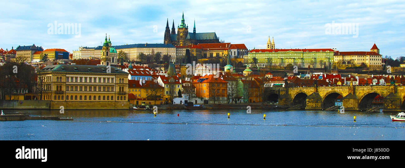 Voyages prague ville ville historique célèbre pont Europe prague centre de style Banque D'Images