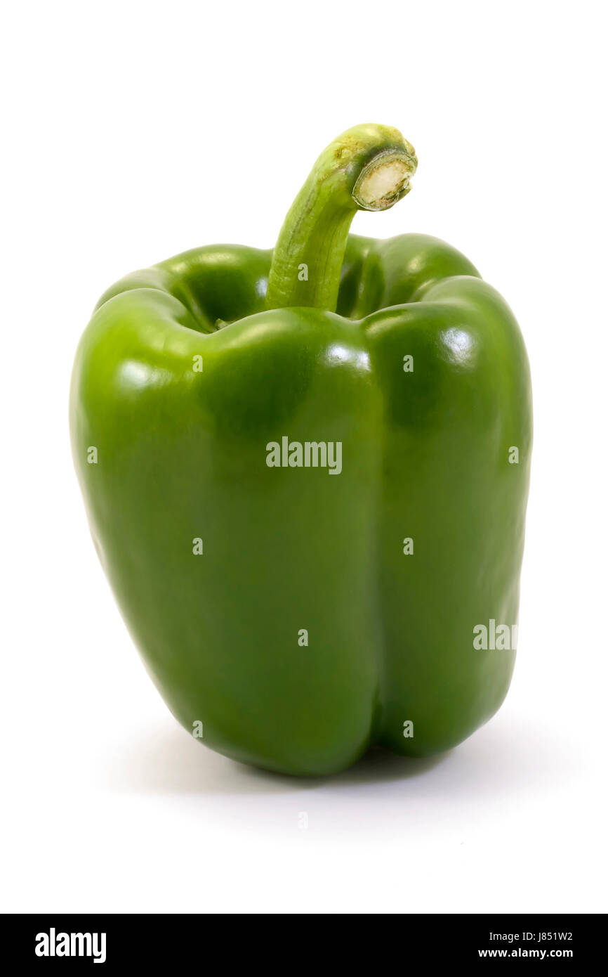 Isolées poivre poivre vert mûres salade santé mûrs couleur isolé de l'objet Banque D'Images