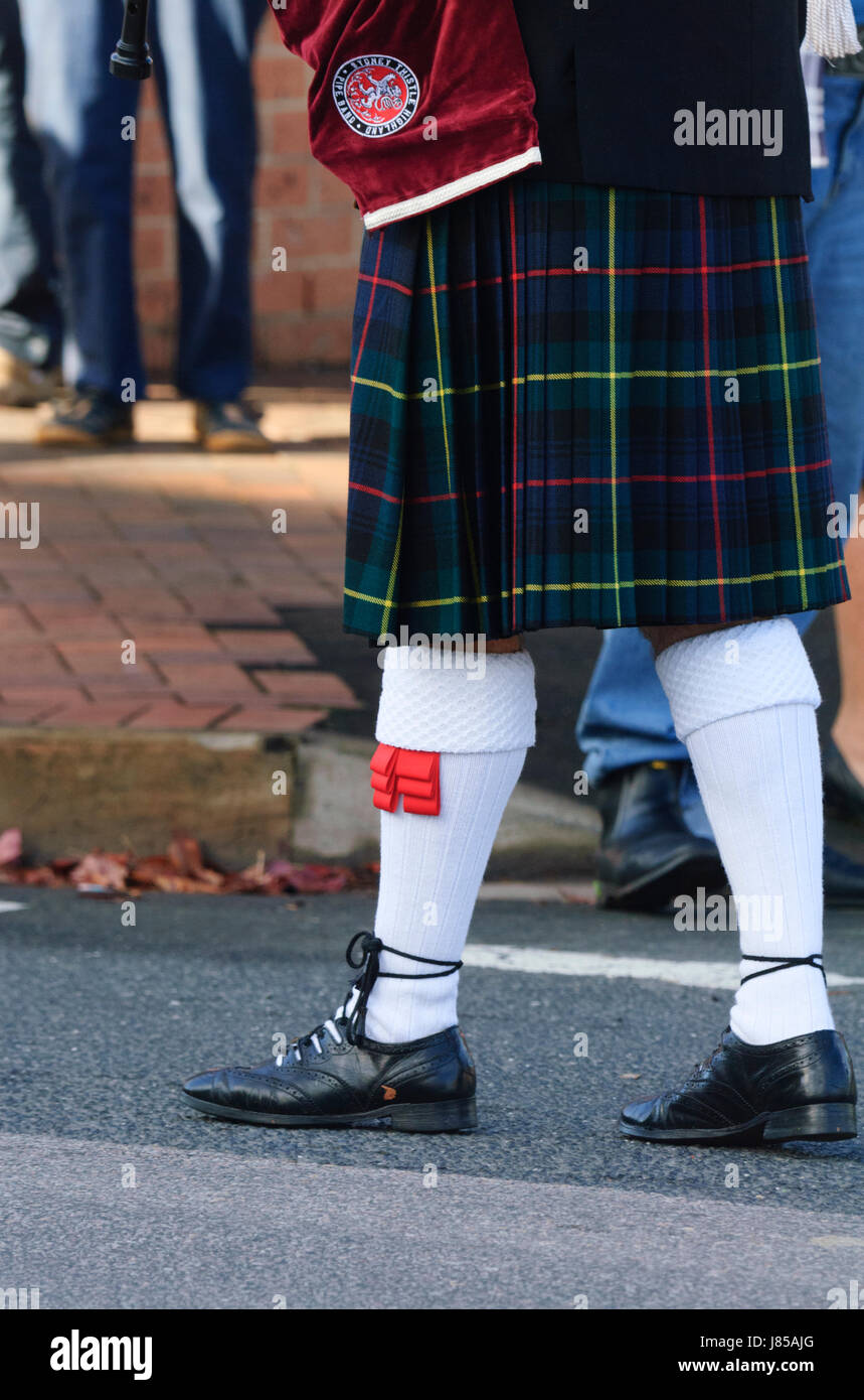 Chaussettes de kilt écossais et pendant le Festival de musique celtique, Berry, New South Wales, NSW, Australie Banque D'Images