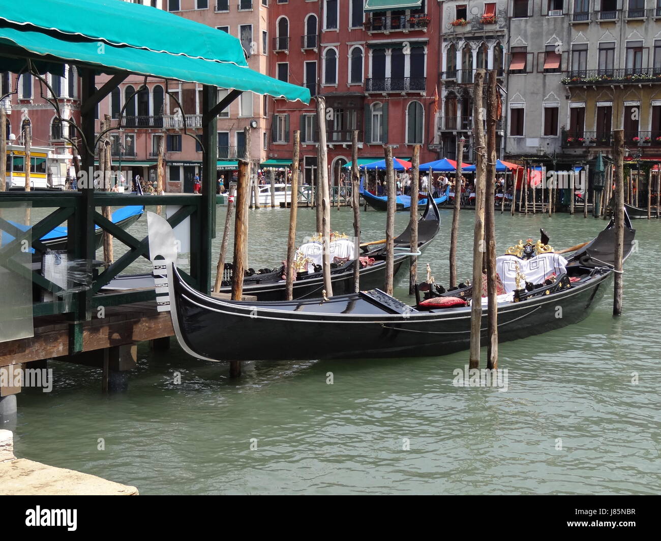 Bateau gondole de Venise grand canal magnific italie aviron bateau à voile Banque D'Images