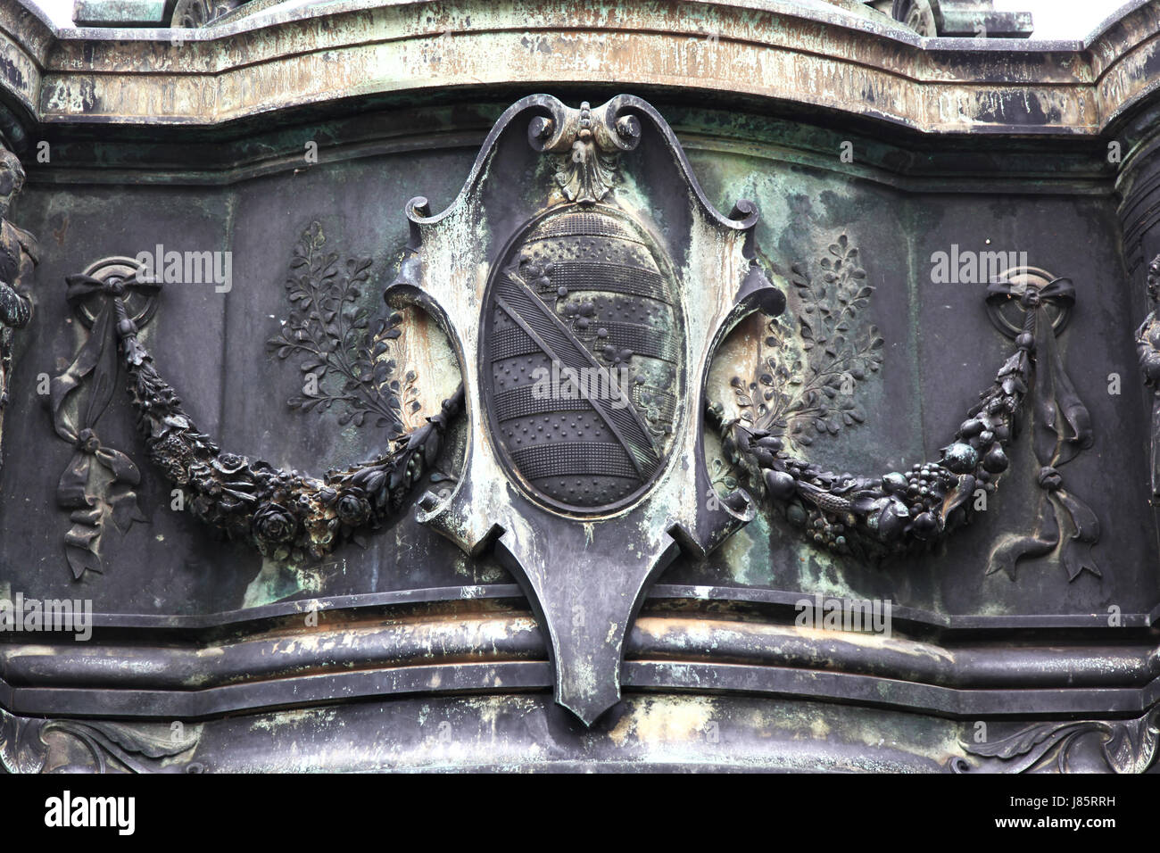 Très grand secours monument johann dresden Banque D'Images