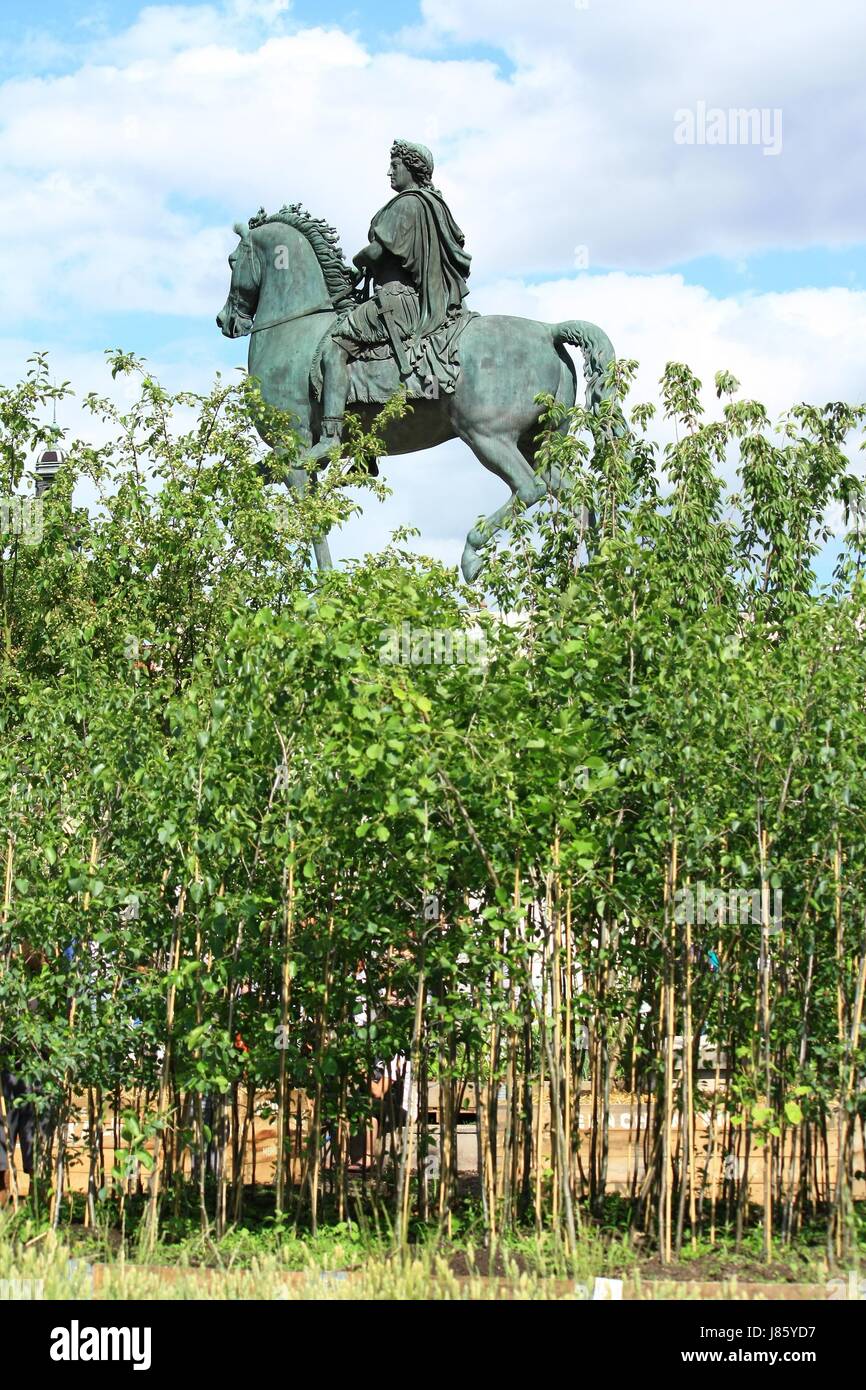 Le roi Louis iv à cheval. Banque D'Images