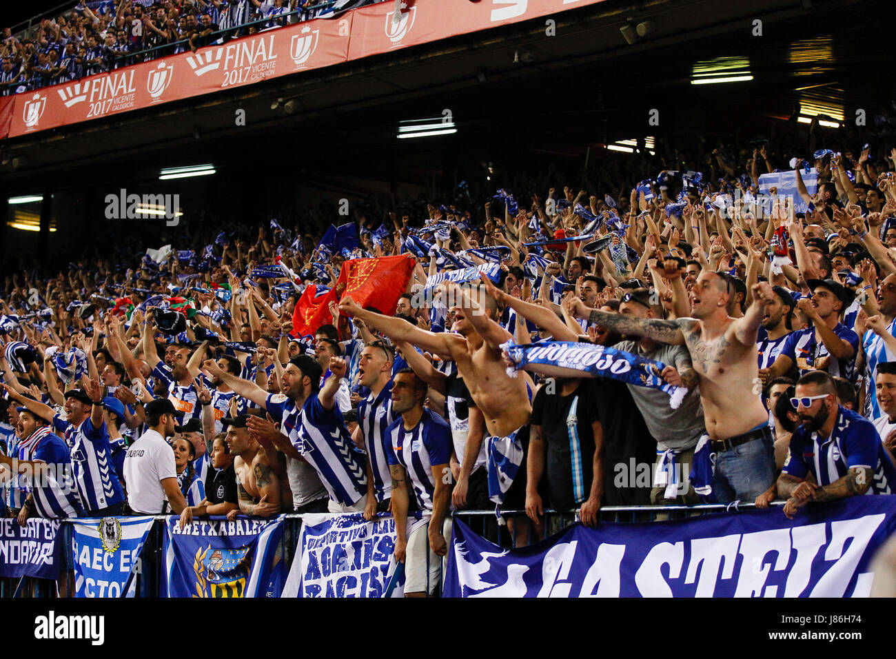 Copa del Rey entre FC Barcelone vs Deportivo Alaves au stade Vicente Calderon à Madrid, Espagne, le 27 mai 2017 . Banque D'Images